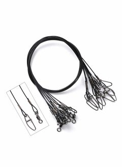 اشتري 20 Pcs Fishing Leaders with Swivels, Steel Leader line, Lure Lead Wire Line, Leading Wire, Anti-Biting LineWire for Saltwater & Freshwater, Tackle Accessories في الامارات