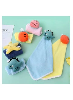 Buy Cute Animal or Fruit Design Hand Towels, Hand Towels with Hanging Loops for Kitchen and Bathroom, Cotton Blend, Multicolor in Egypt