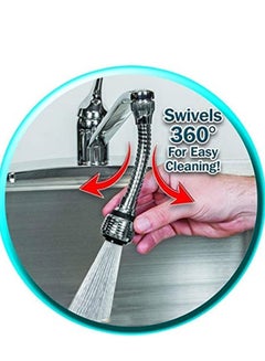 Buy Stainless Steel Flexible 360 Degree Rotating 2 Modes Water Saving Faucet for Kitchen Sink Sprayer Tap Extension Turbo Flex 360 Degree in UAE