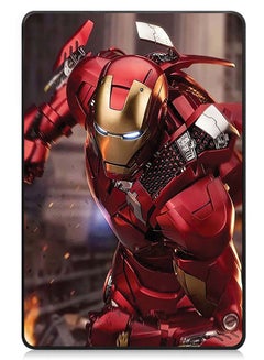 Buy Protective Flip Case For Xiaomi Redmi Pad SE With Trifold Stand Auto Wake Sleep Shockproof Cover Iron Man Fighting in UAE