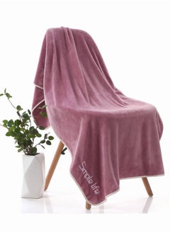 Buy Ultrafine fiber 400g thickened non-shedding strong absorbent bath towel household beach towel in Saudi Arabia