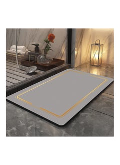 Buy Diatom Bathroom Mat Super Absorbent Bath Mat Non-Slip & Quick Dry Bath Rug Easy Clean Floor Mat Bath Carpet for Tub Shower Bathroom and Kitchen Rectangle in UAE