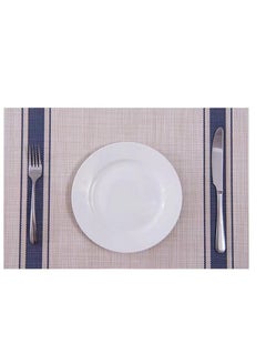Buy Set of 6 Placemats Heat Resistant Dining Table Place Mats 30x45CM Linen Placemats Kitchen Table Mats Indoor Outdoor Placemat, Grey in Saudi Arabia