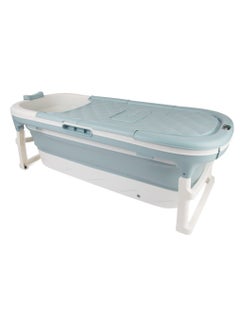 Buy Portable foldable bathtub blue color in Saudi Arabia