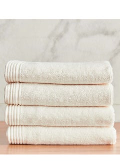 اشتري Urban Ribbed 4-Piece Finger Tip Towel Set - 30x30 cm في السعودية