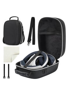 Buy Hard Carrying Case for PlayStation VR2 All-in-One VR Gaming Headset and Touch Controllers, Portable Travel Cover Storage Bag with Shoulder Strap & Lens Cloth for PS VR2 Accessories, Black in Saudi Arabia