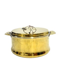 Buy Thermal lunch box with a perfect design, one piece, golden in Saudi Arabia