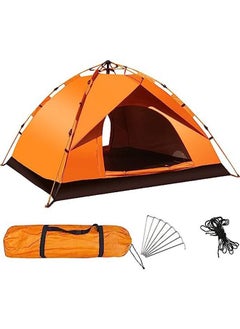 Buy Camping Tent 3-4 Persons, Pop Up Tent Portable Instant Tent Waterproof UV Protection Suitable for Outdoor Sports Travel Beach Picnic with Carrying Bag in Saudi Arabia