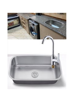 اشتري Kitchen sink 75 x 45 cm with drainer and mixer في مصر