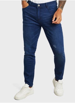 Buy Distress Skinny Ankle Length Jeans in Saudi Arabia