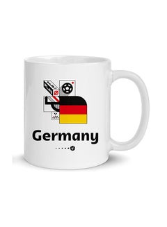 Buy Football World Cup 2022 Printed Ceramic Mug 450 Ml in UAE