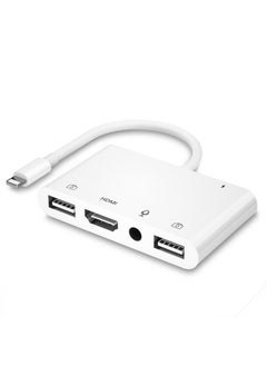 اشتري 8-in-1 Multi-Functional Card Reader USB OTG ConverterThe same screen five in one [HDMI 3.5 headset 2USB charging]] The same screen five in one [HDMI 3.5 headset 2USB charging]] في السعودية