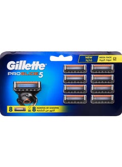 Buy Gillette Proglide 5 Blade Refill 8 Cartridge in UAE