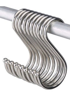 اشتري 5pcs heavy duty S-shaped stainless steel hanging hooks في مصر
