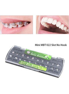 Buy 20 pieces, orthodontic brackets, metal brackets, mini straight wire brackets, without hook, Mini MBT 022 Slot No Hook in Saudi Arabia