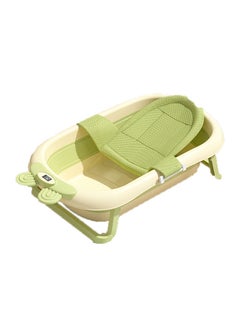 Buy Foldable Baby Bathtub,Portable Design,Bathtub with Temperature Sensor and Bath Mesh,Non-slip with Drainage Holes,Suitable for 0-8 Years Old Children for Travel Use(Green,50*92*24cm)) in Saudi Arabia