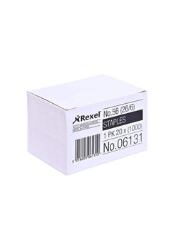 اشتري Rexel Staples 1 Packet 20 x 1000 NO 56 26/6 في الامارات