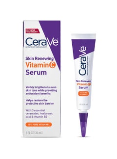 Buy CeraVe Vitamin C Serum with Hyaluronic Acid | Skin Brightening Serum for Face with 10% Pure Vitamin C | Fragrance Free | 1 Fl. Oz in Saudi Arabia