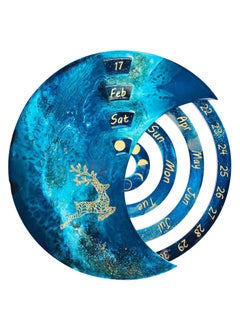 Buy 3Pcs Moon Perpetual Calendar Resin Molds Moon Calendar Epoxy Molds for DIY Resin Crafts Home Wall Decoration in Saudi Arabia