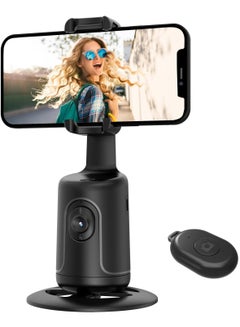 Buy P01 Auto Face Tracking Tripod, 360° Rotation Body Phone Camera Mount Smart Shooting Holder with Remote Selfie Stick, No App, Gesture Control, for Vlog, TikTok in UAE