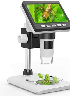 Buy LCD Digital Microscope, SKYBASIC 4.3 inch 50X-1000X Magnification Zoom HD 2 Megapixels Compound 2600 mAh Battery USB Microscope 8 Adjustable LED Light Video Camera Microscope with 32G TF Card in UAE