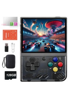 اشتري Mini Plus Handheld Game Console, with Dedicated Storage Case, 3.5 Inch IPS 640x480 Screen, 64G/128G TF Card with 10,000+ Games, 3000mAh 7+Hours Battery, Support Wireless Network (Black 128G) في السعودية