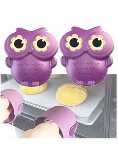 Buy Silicone Oven Mitts, Funny Mini Owl Gloves, Oven Mitts Heat Resistant, Kitchen Mitt Potholders for Cooking and BBQ, Easy Clean(Purple)2 Pack in Saudi Arabia