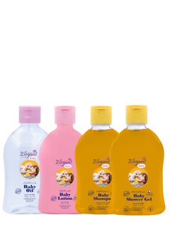 اشتري Elegant 500ml Baby Oil + Lotion + Shampoo + Shower Gel في الامارات