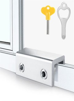 Buy 4 Sets Silver Sliding Window Locks With Key for Vertical Horizontal Sliding Windows Doors Easy to Install Adjustable Security Window Lock for Patio Bedroom Home and Office in Saudi Arabia