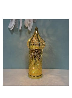 Buy Ramadan Hollowed-out Led Lantern Iron Home Bedroom Living Room Decorative Lights in UAE