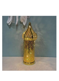 Buy Ramadan Hollowed-out Led Lantern Iron Home Bedroom Living Room Decorative Lights in UAE