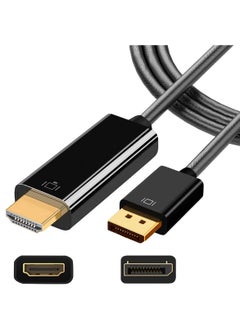 Buy HDMI To Displayport Cable Dp Computer 4k Display Port Monitor Connector Adapter Laptop TV Video And Desktop in UAE