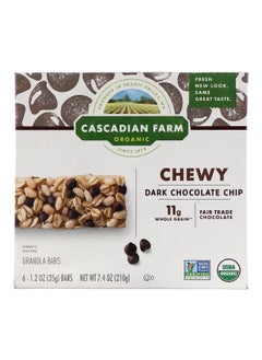 Buy Organic Chewy Granola Bars Dark Chocolate Chip 6 Bars 1.2 oz 35 g Each in UAE