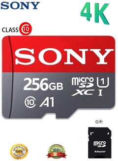 اشتري سوني بطاقة ذاكرة Micro SD فائقة السرعة فئة 10فلاش TF سعة 256 جيجابايت تصل إلى 98 ميجابايت/الثانية في السعودية