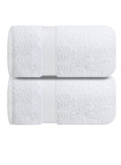 اشتري Premium White Bath Sheets – Pack of 2, 90cm x 180cm Large Bath Sheet Towel - 100% Cotton Ultra Soft and Absorbent Oversized Towels for Bathroom, Hotel & Spa Quality Towel by Infinitee Xclusives في الامارات