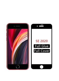 Buy iPhone SE 2020 Case/iPhone 8/7 Case [Scratch-Resistant] [Yellowing-Resistant] [9H Tempered-Glass Back & Flexible TPU Bumper Frame] Shock-Absorbing Protective Clear case with 5D Tempered Glass in UAE