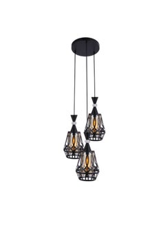 Buy Belle Mx Eco 3-Light Iron & Glass Chandelier in UAE