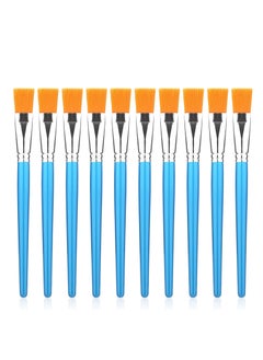 Buy 10pcs Flat Paint Brushes Set - 1 Inch Synthetic Brushes for Acrylic, Watercolor, Oil Painting, Crafts, Face Body Art - Professional Painting Brushes Collection in Saudi Arabia