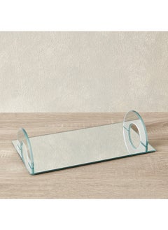 Buy Briar Clear Decorative Glass Rectangular Tray 36 x 8 x 20 cm in Saudi Arabia