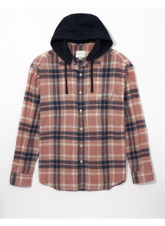 اشتري AE Super Soft Hooded Flannel Shirt في الامارات