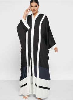 Buy Cape Sleeve Color Block Abaya in UAE