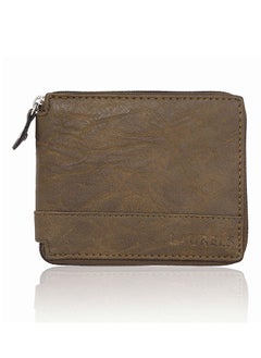 Buy Zipper Bi-Fold Wallet Brown in UAE