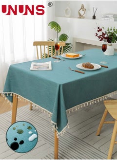 Buy Table Cloth,Waterproof TPU Film Tablecloth With Tassel,Oil-Proof Spill-Proof Rectangle Tablecloth,Wipeable Plastic Tablecloth Cover,135x200cm in UAE