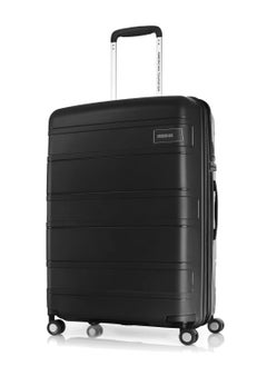 اشتري American Tourister LITEVLO hard spinner luggage medium TSA 67 cm - black في السعودية