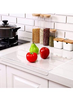 Buy Acrylic Cutting Boards for Kitchen Counter, New Acrylic Anti-Slip Transparent Cutting Board with Lip for Counter Countertop Protector, Clear Non Slip Cutting Board (45*40cm) in UAE