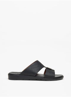 Buy Men's Textured Slip-On Arabic Sandals in UAE