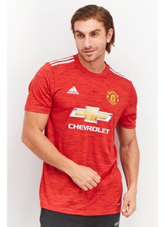 Buy Men Sportswear Fit Short Sleeves Manchester United Jersey, Red in UAE