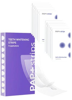 اشتري 28Pcs Teeth Whitening Strips Vegan Whitening Strip Enamel Safe Teeth Whitening Hydrogen Peroxide Teeth Whitener for Coffee Wine and Other Stains 14 Day Treatment في الامارات