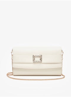 Buy Women's Embellished Clutch with Chain Strap in UAE