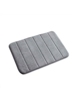 اشتري Carpets Bath Mat Rugs Anti-slip Memory Foam Non-slip Bathroom Mat Soft Bathmat Water Absorbing Carpet 15.7" X 23.6" Gray في السعودية